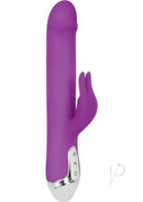 Evolved Dancing Pearl Rabbit Silicone Rabbit Vibrator Purple with realistic tip and pleasure beads.