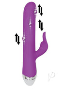 Evolved Dancing Pearl Rabbit Silicone Rabbit Vibrator Purple with pleasure beads and bunny ears for dual stimulation.