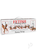 Fetish Fantasy Series Fantasy Swing Black packaging showcasing various positions and features for couples.