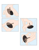 Instructions for the Fetish Fantasy Series Body Dock Inflatable Love Ball Black in use.