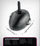 Fetish Fantasy Series Body Dock Inflatable Love Ball Black with product dimensions and features displayed.