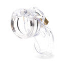 CB-X CB-6000 3.25 Inch Male Chastity Cage Clear product image showcasing its transparent design.