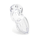 CB-X CB-3000 Clear Male Chastity Cage made from medical-grade polycarbonate for secure chastity play.
