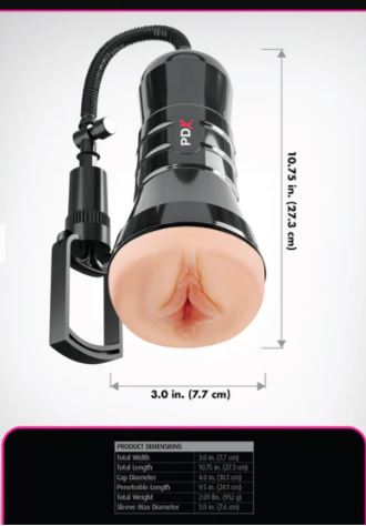 PDX Extreme Wet Pussies Super Sucker XXL Stroker Pussy Light with self-lubricating technology and precision-controlled suction.