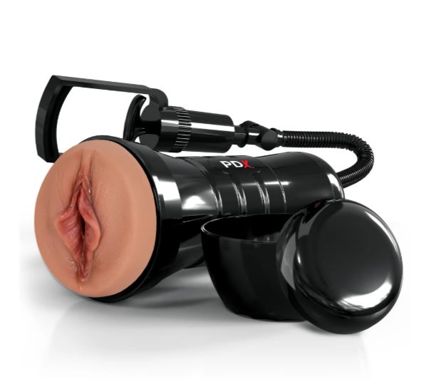 PDX Extreme Wet Pussies Super Sucker XXL Stroker Pussy with suction mechanism and realistic opening.