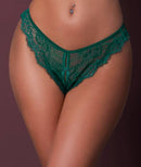 SPLIT CROTCH PANTY EMERALD L/XL-1