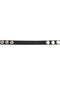 Rouge Leather Adjustable Cock Strap Black in sleek black leather with metal snaps for secure fit.