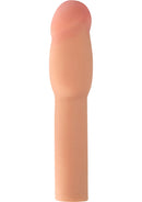 Hustler 4 Inch Penis Extension 8 Inch Flesh for enhanced length and girth, designed for a realistic look and feel.