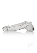 Oxballs Daddy Cock Sheath Clear, a thick and stretchy penis sheath for added length and girth.