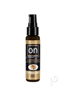 Sensuva On Arousal Gel Water Based Coffee Cake Flavor 1 Oz in a spray bottle with coffee cake illustration.