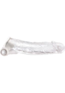 Renegade Manaconda 7.2 Inch Vibrating Penis Extender Clear, realistic design with built-in bullet vibrator for enhanced pleasure.