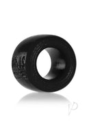 Oxballs Atomic Jock Balls-T Silicone Ball Stretcher Black showcasing its sleek design.