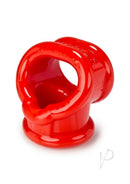 Oxballs Cocksling-2 Cock and Ball Ring Red, ergonomic sling for firmer erections, red color.