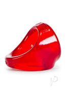 Oxballs Atomic Jock Unit-X Cock Sling Red shown from the side, featuring sleek design and vibrant red color.
