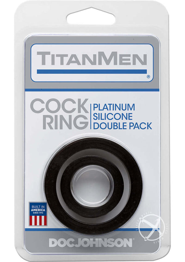 Titanmen Silicone C Rings Black 2pk-0