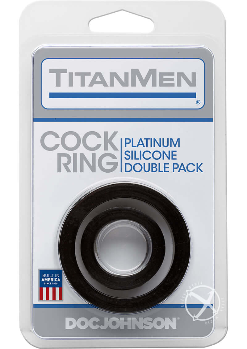 Titanmen Silicone C Rings Black 2pk-0