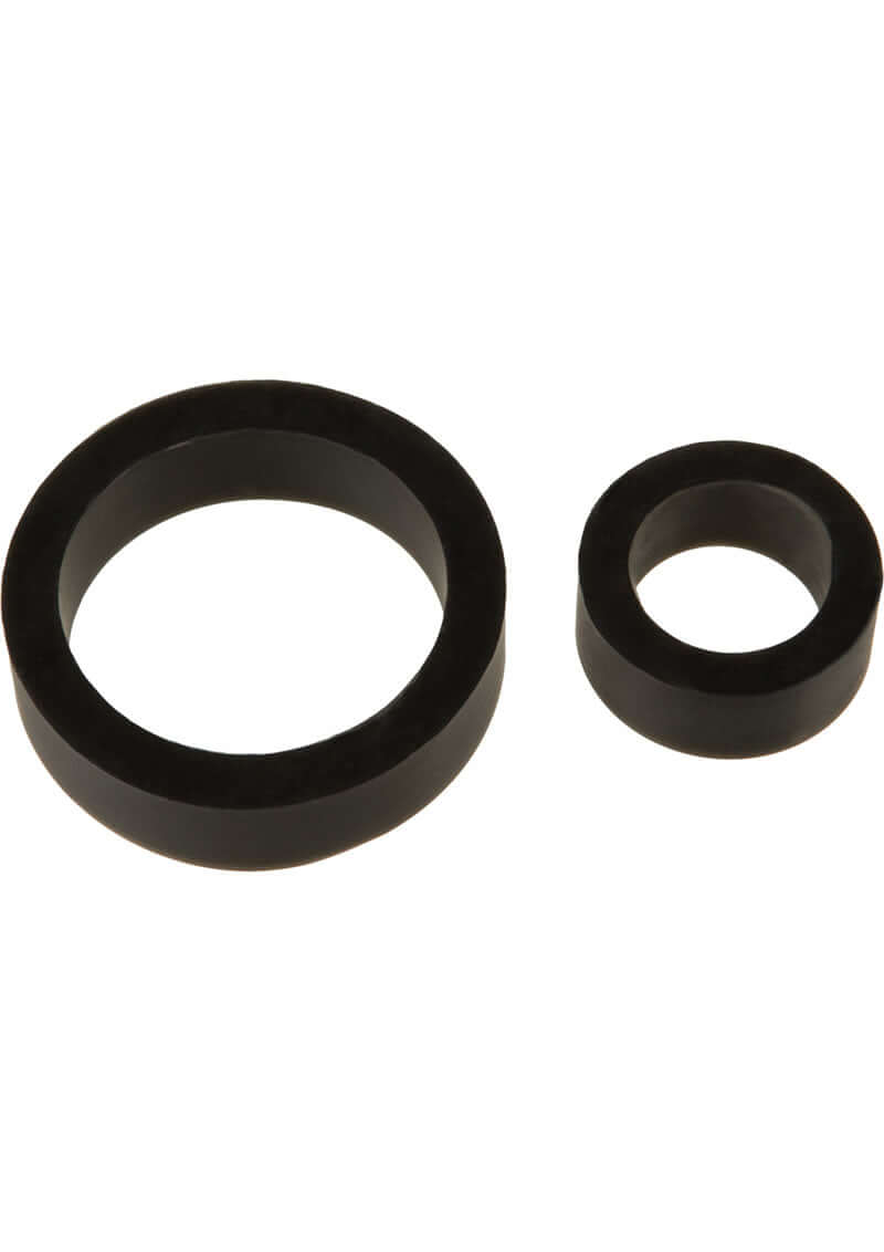 Titanmen Silicone C Rings Black 2pk-1