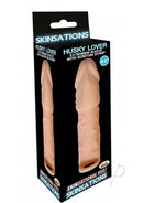 Skinsations Husky Lover 6.5 Inch Extension Sleeve Vanilla product packaging showcasing lifelike design and realistic texture.