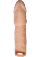 Skinsations Husky Lover 6.5 Inch Extension Sleeve Vanilla with lifelike texture and defined veins