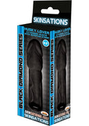 Skinsations Husky Lover 6.5 Inch Extension Sleeve Chocolate packaging showcasing realistic feel and design for enhanced pleasure.
