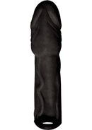 Skinsations Husky Lover 6.5 Inch Extension Sleeve Chocolate in realistic black material with textured surface.