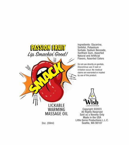 Smack Tarts Lickable Lube 2 Oz Sour Pineapple packaging with vibrant art and ingredients list.