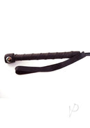 Rouge Fifty Times Hotter Leather Hand Riding Crop Red handle with braided grip and wrist strap for bondage play.