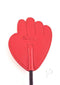 Rouge Fifty Times Hotter Leather Hand Riding Crop Red with distinctive hand-shaped flap for bondage play.
