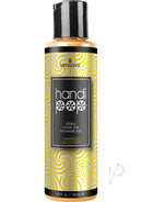 HandiPop Edible Hand Job Massage Gel Mango Smoothie 4.2 Oz bottle with colorful design and mango flavor.