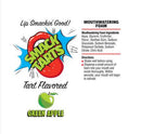 Smack Tarts Mouthwatering Foam Sour Green Apple 2.7 Oz ingredients and directions on packaging.