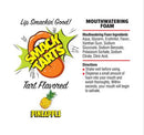 Smack Tarts Mouthwatering Foam Sour Pineapple 2.7 Oz product packaging featuring ingredients and directions.