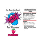 Smack Tarts Mouthwatering Foam Sour Strawberry 2.7 Oz packaging with ingredients and directions for use.