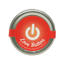 Earthly Body Love Button Arousal Balm Tin 0.3 Oz packaging with logo and label.