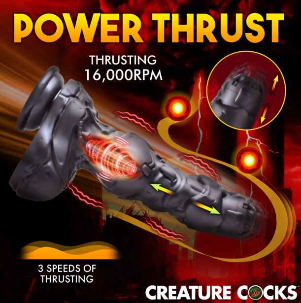 CREATURE COCKS CYBORG COCK THRUSTING & VIBRATING DILDO-3