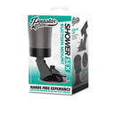 Pornstar Signature Series Shower Sex Suction Mount box showcasing hands-free experience and secure suction design.