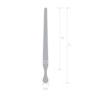 Blue Line 3.5 Inch Stainless Steel Penis Plug dimensions and design with smooth tapered profile.
