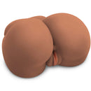 Stroke-x Bubble Butt Realistic Ass Stroker Brown showcasing its lifelike design with squeezable texture.