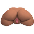 Stroke-x Perfect Peach Booty Masturbator Brown features a detailed lifelike design with dual entry points for enhanced experience.