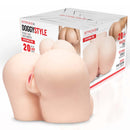 Stroke-x Doggystyle Pussy & Ass Masturbator Cream packaging with realistic design and textured channels.