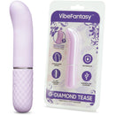 Vibefantasy G-Diamond Tease G-Spot Vibrator with curved design and waterproof features.