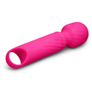 Vibefantasy 5 Inch Lolly Wand Rechargeable Mini Wand Pink in a vibrant pink color, designed for effective external stimulation.