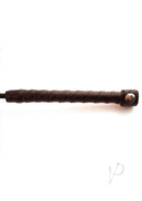 Rouge Riding Crop for BDSM Play Purple - close-up of the stylish leather grip and durable design.