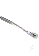 Rouge Single Stainless Steel Pinwheel Silver for sensory exploration and pleasure play.