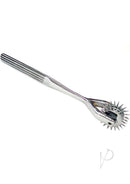 Rouge Triple Stainless Steel Pinwheel Silver with three spinning heads for sensory stimulation.