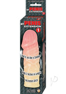 Nasstoys My Penis Extension 1 Vanilla packaging with product features showing size enhancement and easy application.