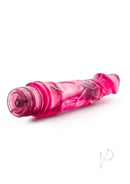 B Yours Vibe 6 Vibrating Dildo 9 Inch Pink, realistic pleasure toy with a twist dial control.