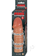 Packaging of Nasstoys My Penis Extension 1 Chocolate, a roll-on sleeve for added length and girth.