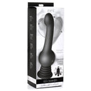 Sex Shaker Shaking Silicone Stimulator Black packaging showcasing premium silicone and three gyrating speeds.