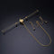 UPKO Double Bar Vibration Nipple Clamps with Clitoral Chain Accessories Set on black background