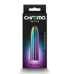 Chroma Petite Bullet Rechargeable Vibrator packaging featuring sleek design and vibrant colors.